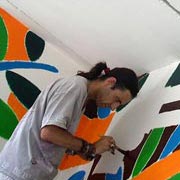 Roma, borgata Bastogi. Chito e Orma in un murales per il 