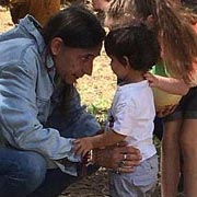 Villa Sciarra 14 giugno 2020. Nonno Vittorio, nonna Filo, Vittoria e un piccolo incontro