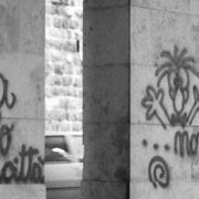 graffio in via anastasio II - roma